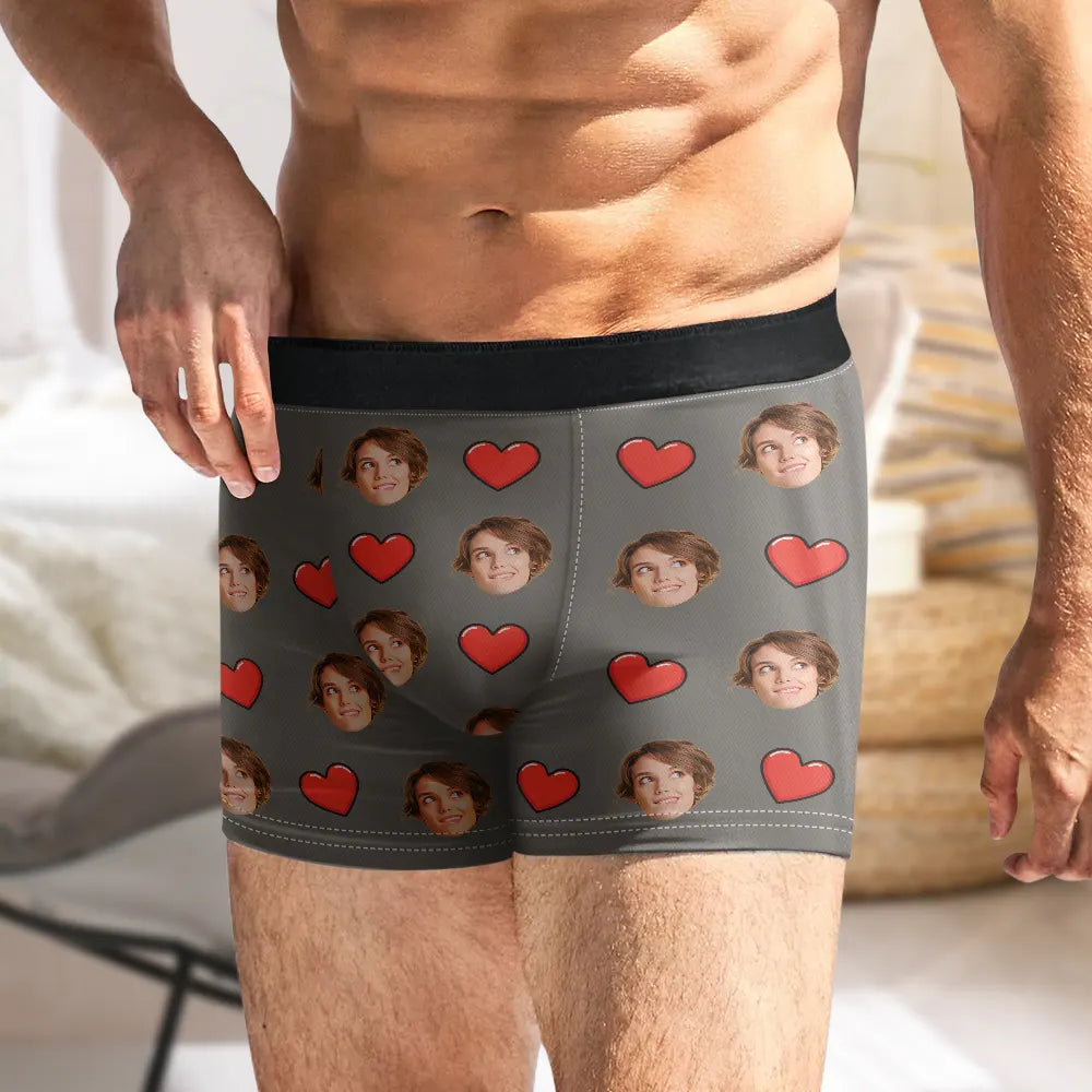 Gift For Couples, Gift For Husband, Gift For Boyfriend - Custom Photo This Belongs To - Personalized Men's Boxer Briefs
