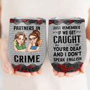 Gift For Bestie - Bestie Partners In Crime - Personalized Wine Tumbler