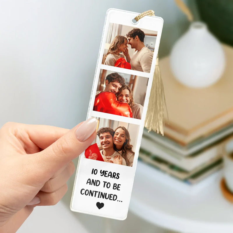 Custom Photo Book Lovers Yourself, Couple, Family, Bestie - Personalized Acrylic Bookmark