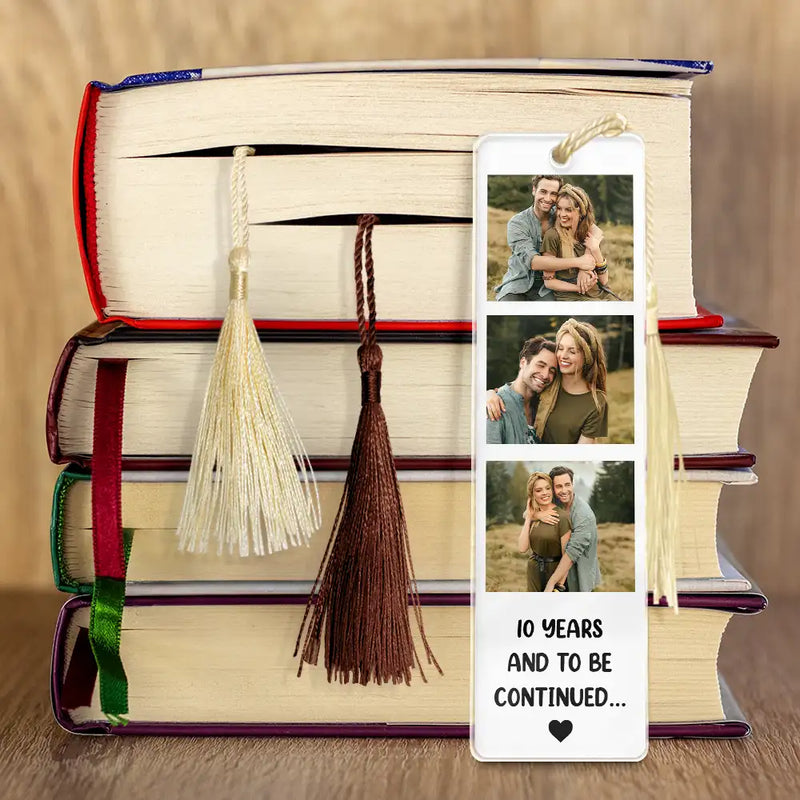 Custom Photo Book Lovers Yourself, Couple, Family, Bestie - Personalized Acrylic Bookmark