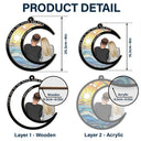 Gift For Couples,Gift For Husband,Gift For Wife,Gift For Boyfriend,Gift For Girlfriend - I Love You To The Moon And Back - Personalized Window Hanging Suncatcher Ornament
