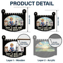 Dog Lovers,Dog Mom,Dog Dad,Pet Lovers,Pet Mom,Pet Dad,Happy,Gift For Kids - Just A Girl And Her Dog - Personalized Window Hanging Suncatcher Ornament