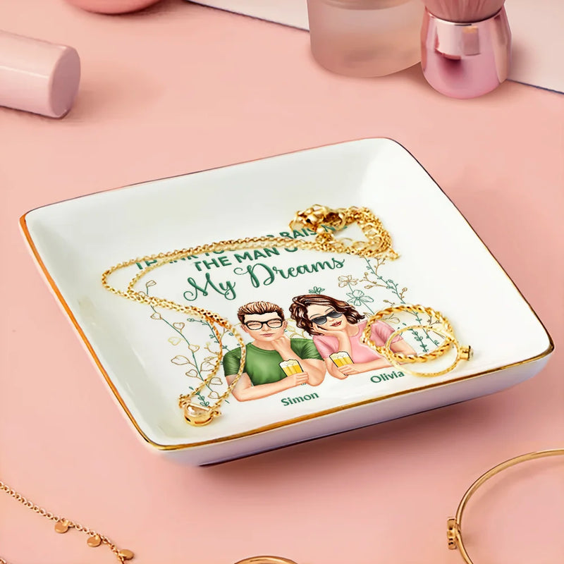 Gift For Mother, Mom, Daughters, Sons - Thank You For Raising The Man - Personalized Ring Dish
