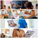 Gift For Yourself,Gift For Women,Teacher - Birth Flower Stained Glass Teacher's Garden Watch Them Grow - Personalized Acrylic Clipboard