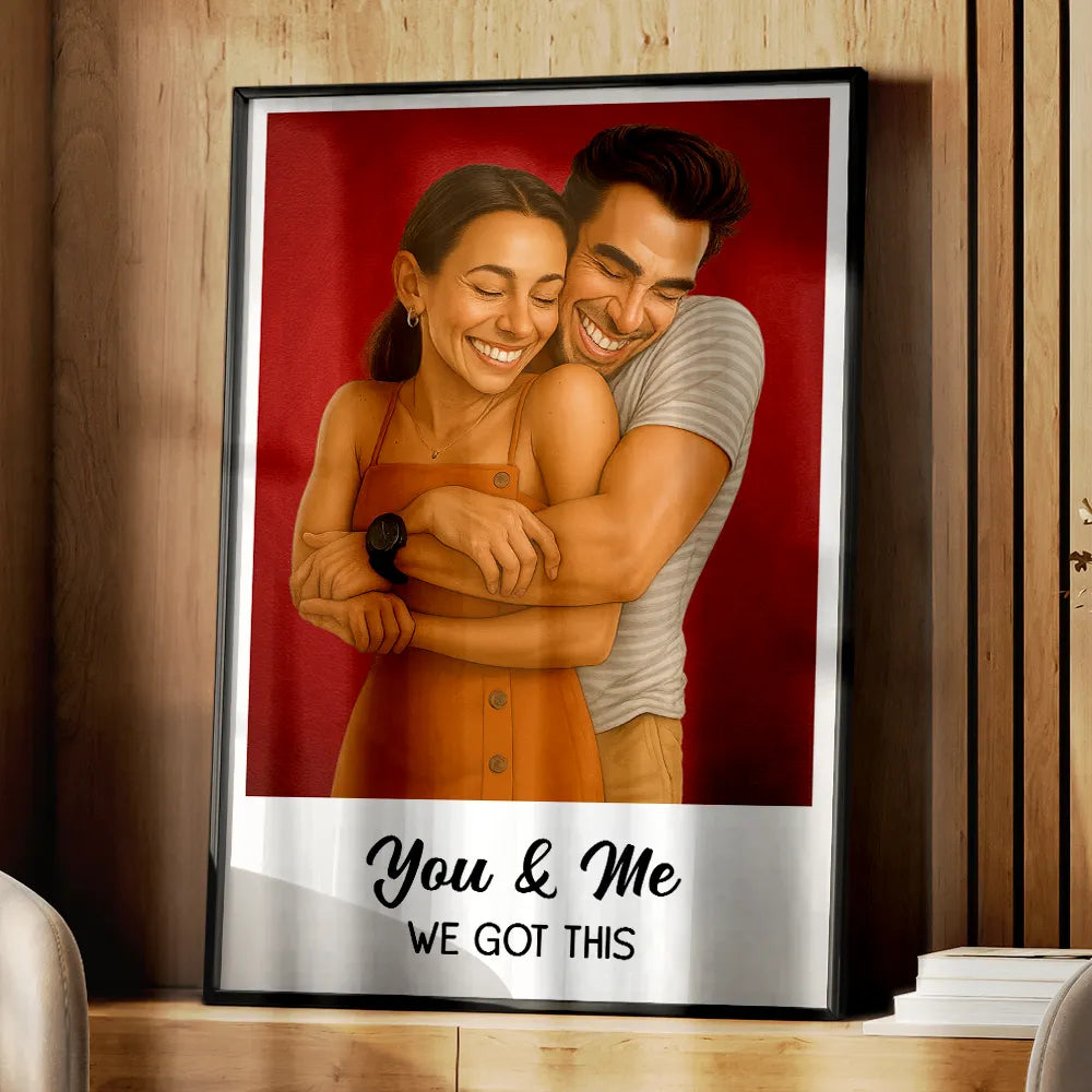 Gift For Wife,Gift For Husband,Gift For Couples,Gift For Girlfriend,Gift For Boyfriend,Funny,Family,Gift For Sibling - Custom Photo Caricature Funny Couple Family I'm Yours No Returns - Personalized Poster