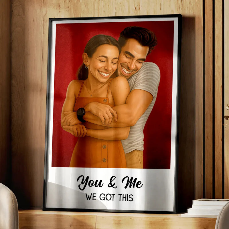 Gift For Wife,Gift For Husband,Gift For Couples,Gift For Girlfriend,Gift For Boyfriend,Funny,Family,Gift For Sibling - Custom Photo Caricature Funny Couple Family I'm Yours No Returns - Personalized Poster