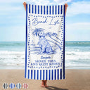 Dog Lovers,Funny - Summer Toile Dog Lover Beach Life Sandy Toes And Salty Kisses - Personalized Beach Towel