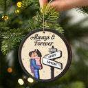Gift For Couples,Gift For Husband,Gift For Wife,Gift For Boyfriend,Gift For Girlfriend,Christmas,Happy - Couple Street Sign God Gave Me You Better Together - Personalized 2-Layered Wooden Ornament