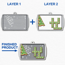 Gift For Grandma,Gift For Women,Christmas,Love - Crossword Srabble Gingerbread Cookie World Full Of Grandmas - Personalized 2-Layered Wooden Ornament