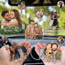 Custom Photo,Art Design,Family,Adorable,Photo - Semi Realistic Portrait - Custom Photo Semi Realistic Portrait Family Couple Pet Lovers Portrait - Personalized Acrylic Car Hanger