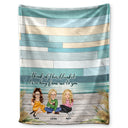 Bestie Sister A Hug From Me To You - Gift For Bestie, Gift For Sister - Personalized Fleece Blanket