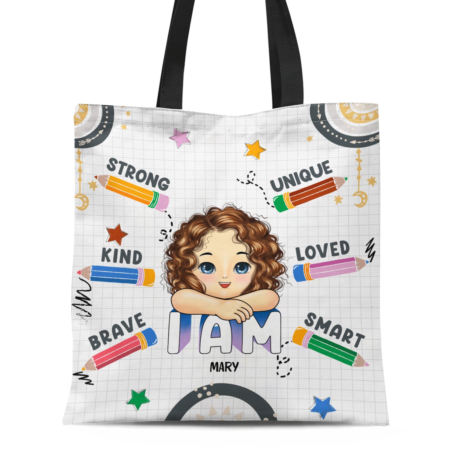 I Am Capable I Am Loved - Gift For Kid - Personalized Zippered Canvas Bag