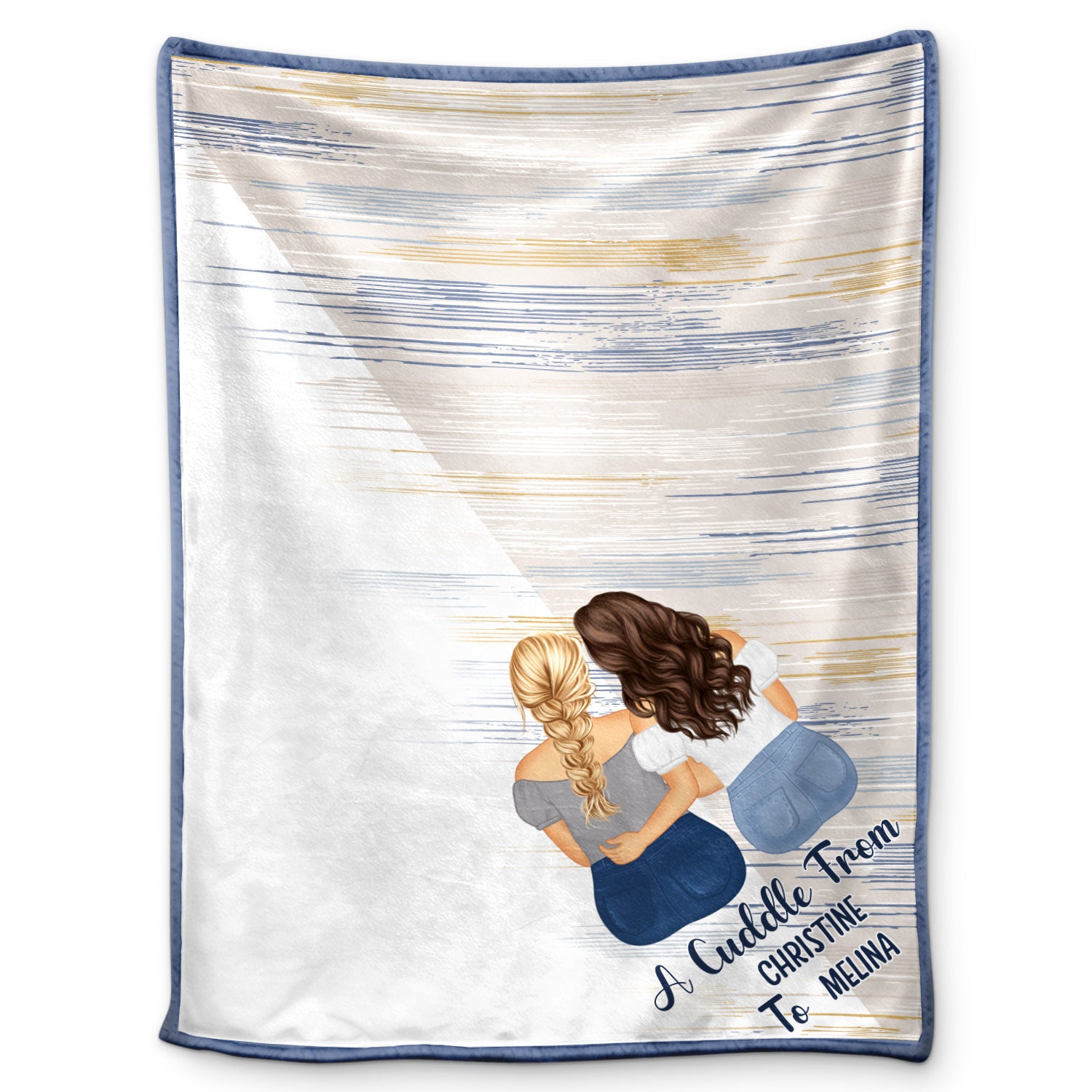 A Cuddle From - Gift For Sisters And Best Friends - Personalized Fleece Blanket