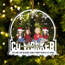 Christmas Colleagues You Are The Reason I Don't Punch People - Gift For Coworker, Colleagues, Besties - Personalized Custom Shaped Acrylic Ornament