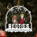 Christmas Colleagues You Are The Reason I Don't Punch People - Gift For Coworker, Colleagues, Besties - Personalized Custom Shaped Acrylic Ornament