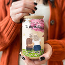 You Are Strong Fearless - Gift For Mother-Daughter And Aunt-Niece - Personalized Clear Glass Can