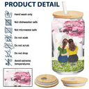 You Are Strong Fearless - Gift For Mother-Daughter And Aunt-Niece - Personalized Clear Glass Can