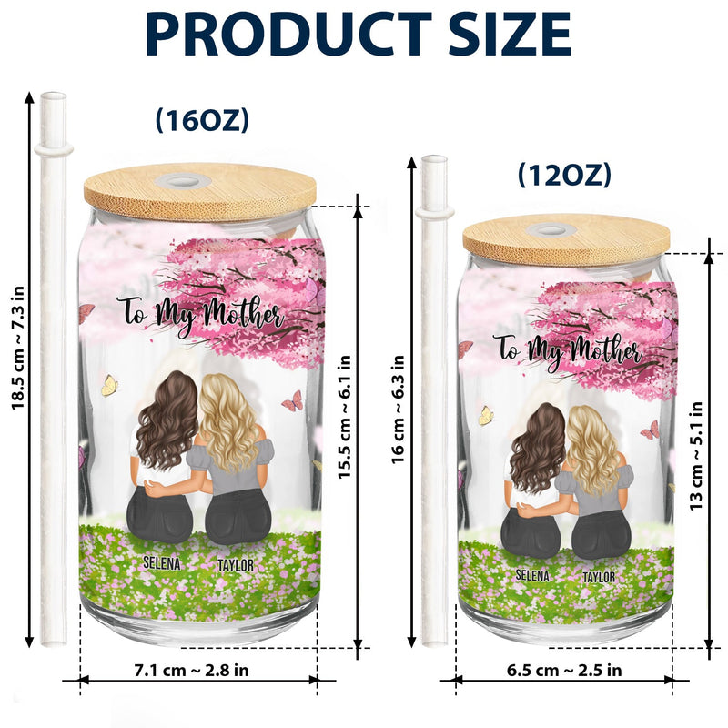 You Are Strong Fearless - Gift For Mother-Daughter And Aunt-Niece - Personalized Clear Glass Can