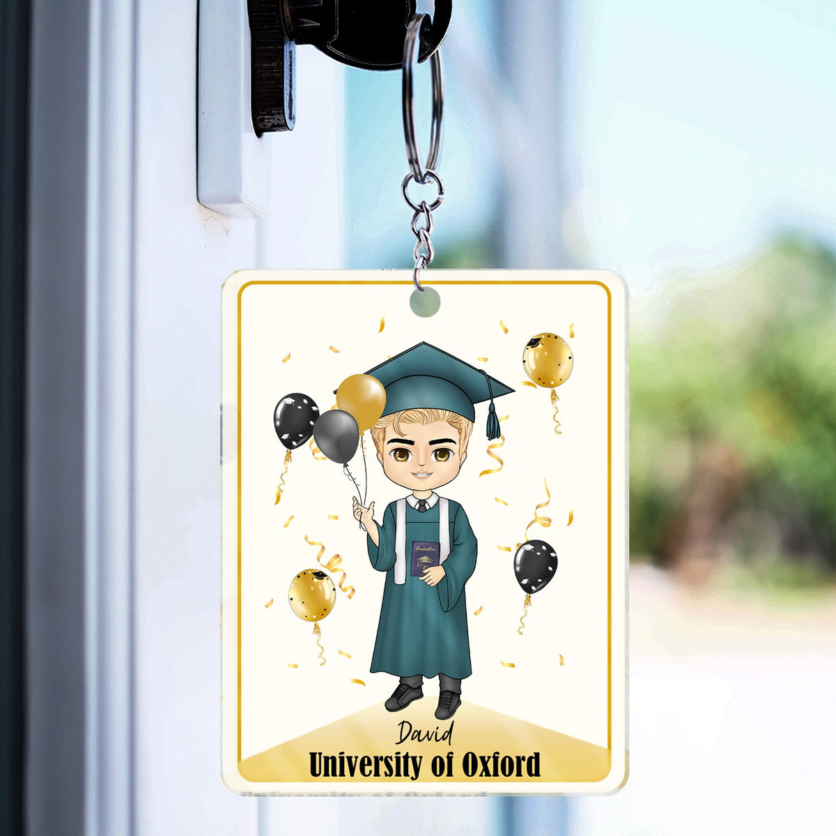 Behind You All Your Memories - Graduation Gift - Personalized Acrylic Keychain