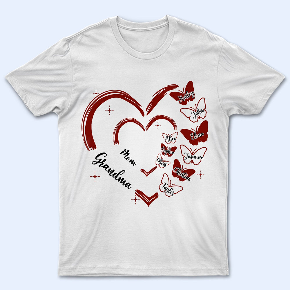 Mom Grandma Butterfly - Gift For Mother, Grandmother - Personalized T Shirt