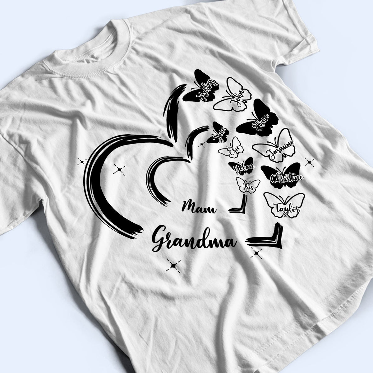 Mom Grandma Butterfly - Gift For Mother, Grandmother - Personalized T Shirt