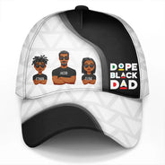 Dope Black Dad White Dad - Personalized Classic Cap