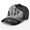 The Best Dad Grandpa Ever Footprints - Personalized Classic Cap