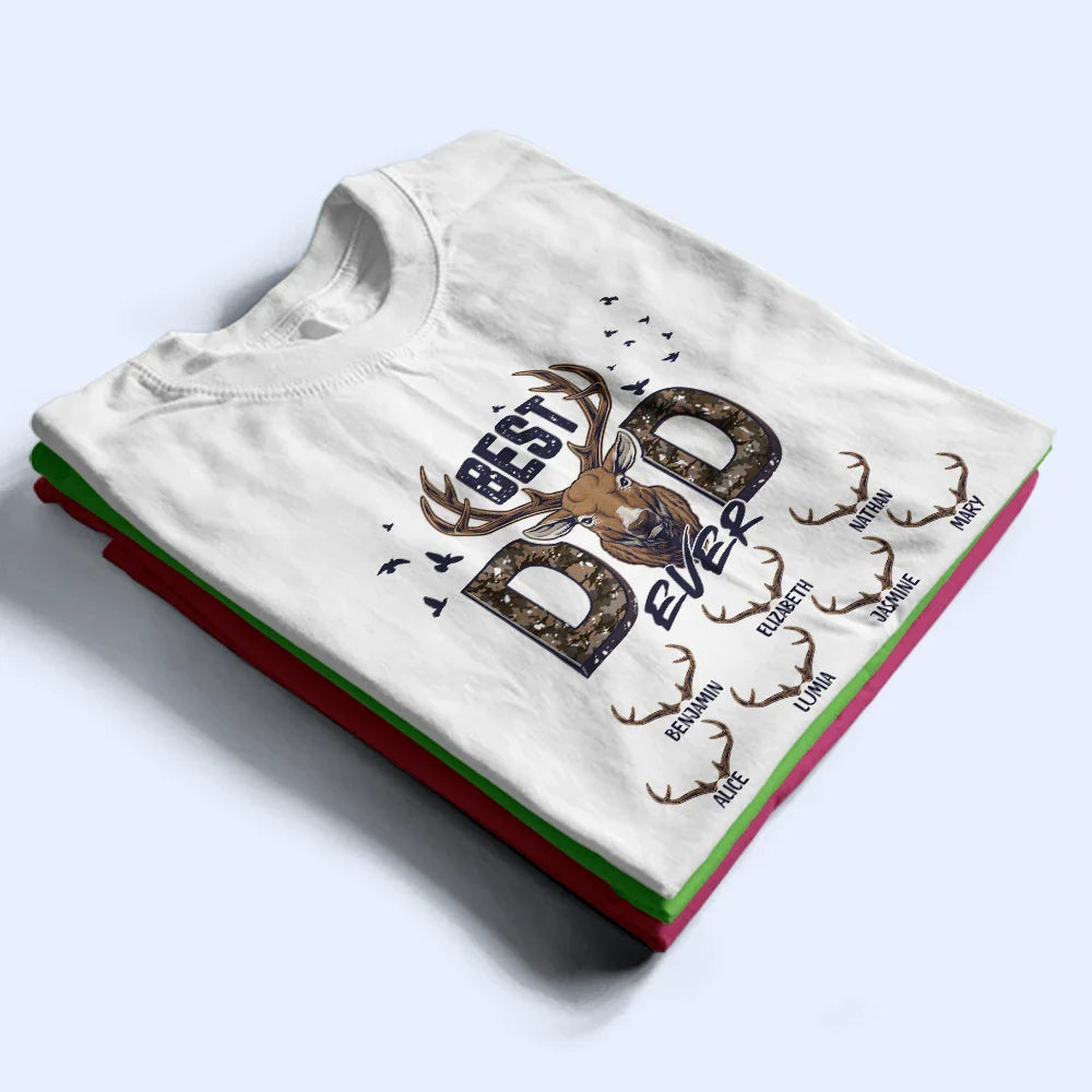 Meilleur papa Buckin' - T-shirt personnalisé