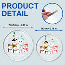 Our First Christmas As A Family - Personalized Circle Glass Ornament