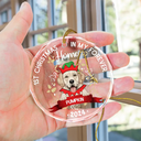 1st Christmas In My Forever Home - Personalized Circle Glass Ornament