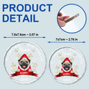 1st Christmas In My Forever Home - Personalized Circle Glass Ornament