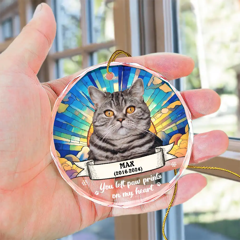 Photo personnalisée « Tu étais mon préféré », « Bonjour » et « Au revoir » le plus dur – Ornement en verre rond personnalisé 