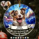 Photo personnalisée « Tu étais mon préféré », « Bonjour » et « Au revoir » le plus dur – Ornement en verre rond personnalisé 