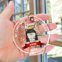 Cat 1st Christmas In My Forever Home - Personalized Circle Glass Ornament