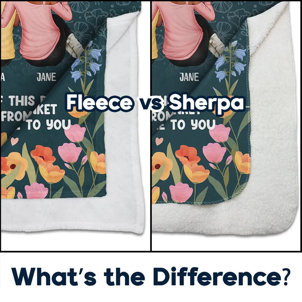 Bestie Sister A Hug From Me To You - Personalized Fleece Blanket, Sherpa Blanket