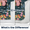 Bestie Sister A Hug From Me To You - Personalized Fleece Blanket, Sherpa Blanket