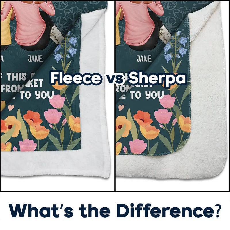 Bestie Sister A Hug From Me To You - Personalized Fleece Blanket, Sherpa Blanket