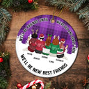 Our Friendship Is Endless - Personalized Circle Ceramic Ornament