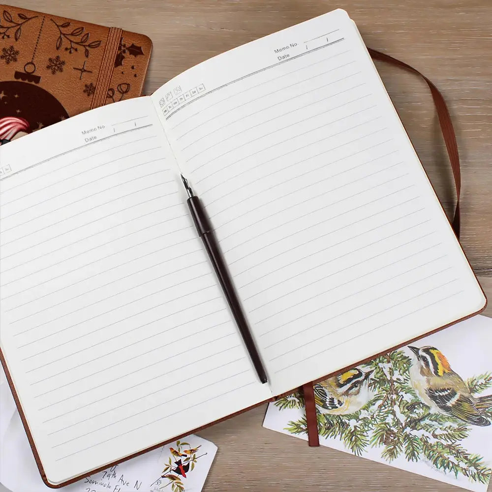 Agenda de Noël - Journal en cuir personnalisé 