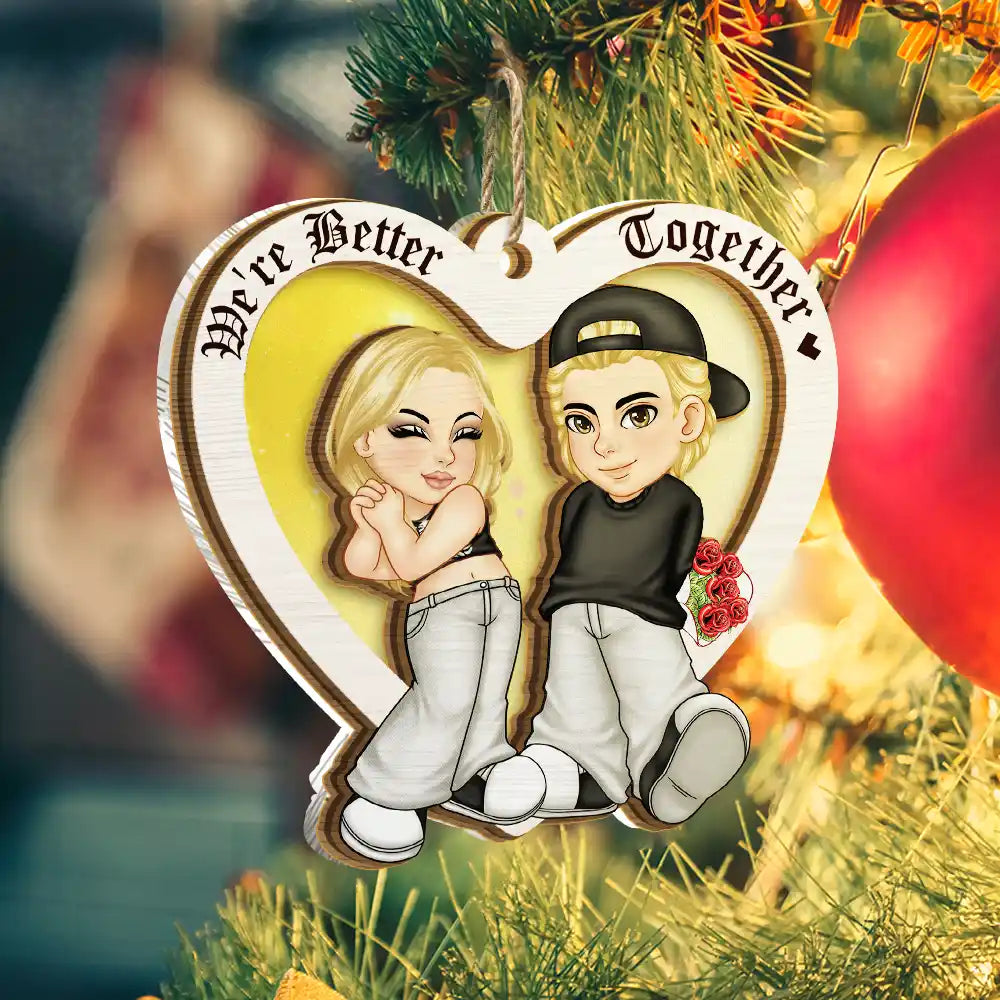 I Love You More - Personalized Suncatcher Ornament