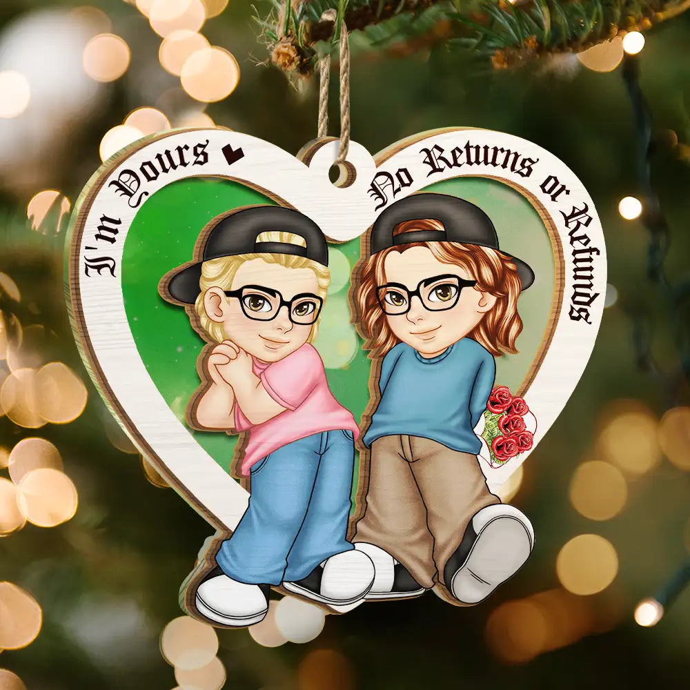 I Love You More - Personalized Suncatcher Ornament