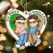 I Love You More - Personalized Suncatcher Ornament