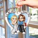 I Love You More - Personalized Suncatcher Ornament