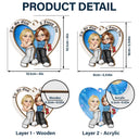 I Love You More - Personalized Suncatcher Ornament