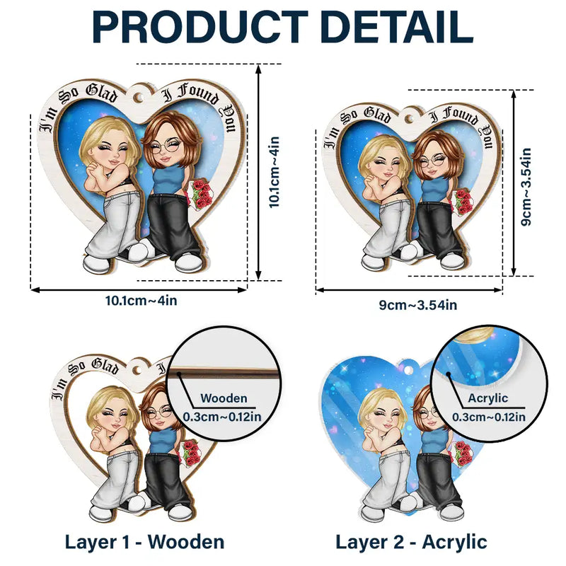 I Love You More - Personalized Suncatcher Ornament