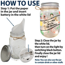 Photo personnalisée pour illuminer mon Noël - Lampe de pot Mason personnalisée 