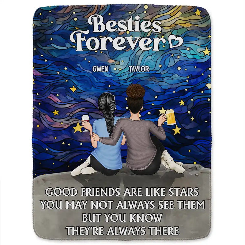Our Memories Are Countless Our Friendship Is Endless - Personalized Fleece Blanket, Sherpa Blanket