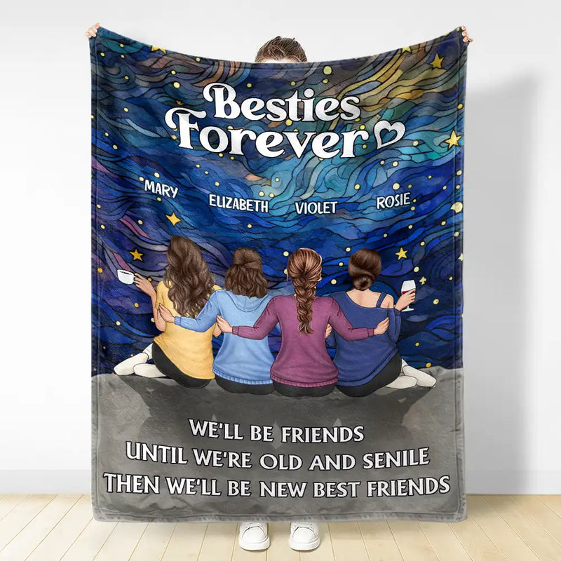 Our Memories Are Countless Our Friendship Is Endless - Personalized Fleece Blanket, Sherpa Blanket