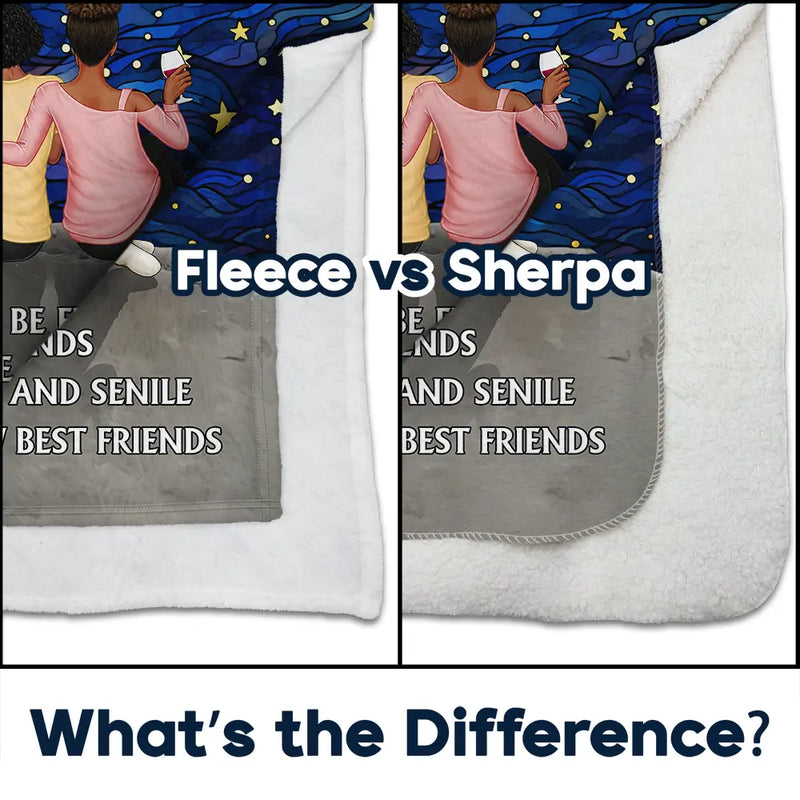 Our Memories Are Countless Our Friendship Is Endless - Personalized Fleece Blanket, Sherpa Blanket