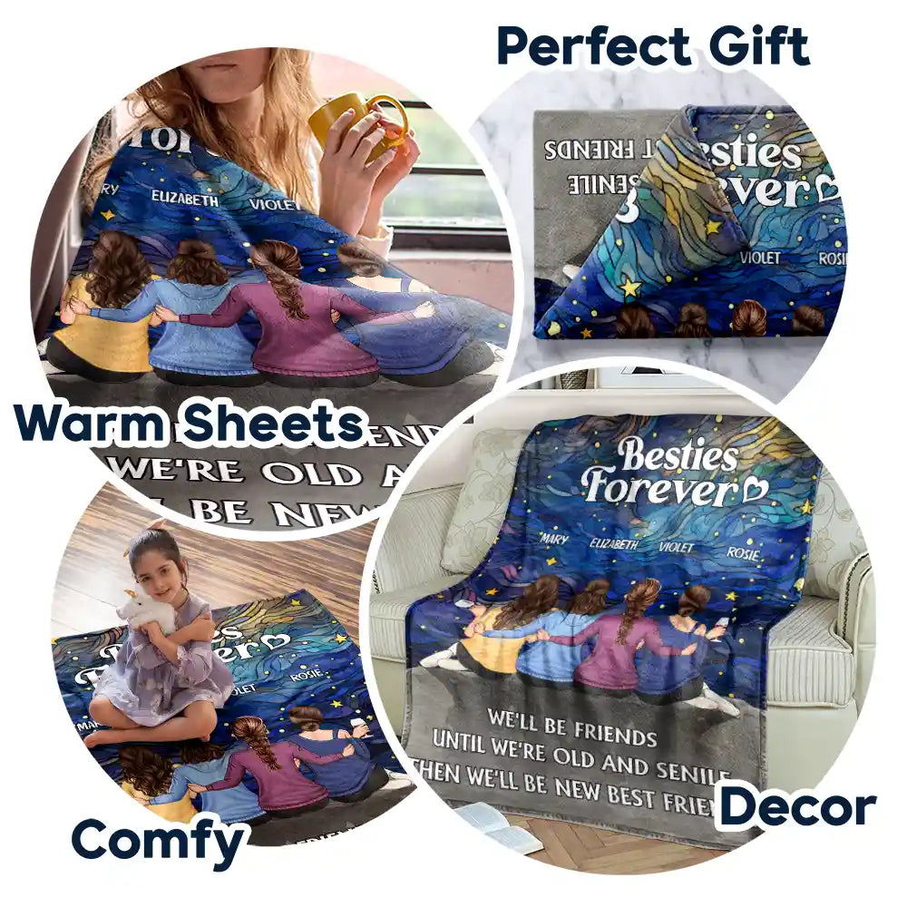 Our Memories Are Countless Our Friendship Is Endless - Personalized Fleece Blanket, Sherpa Blanket